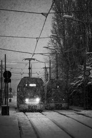 Tram sotto la neve - Milano